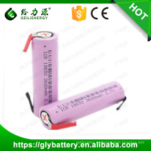 Precio de fábrica de alta calidad 3.7 V 3600 mah 18650 batería de iones de litio con ficha